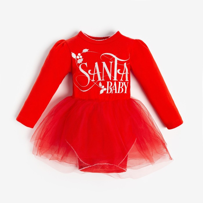 

Боди с юбкой Крошка Я "Santa Baby", рост 86-92 см, Happy winter Крошка Я