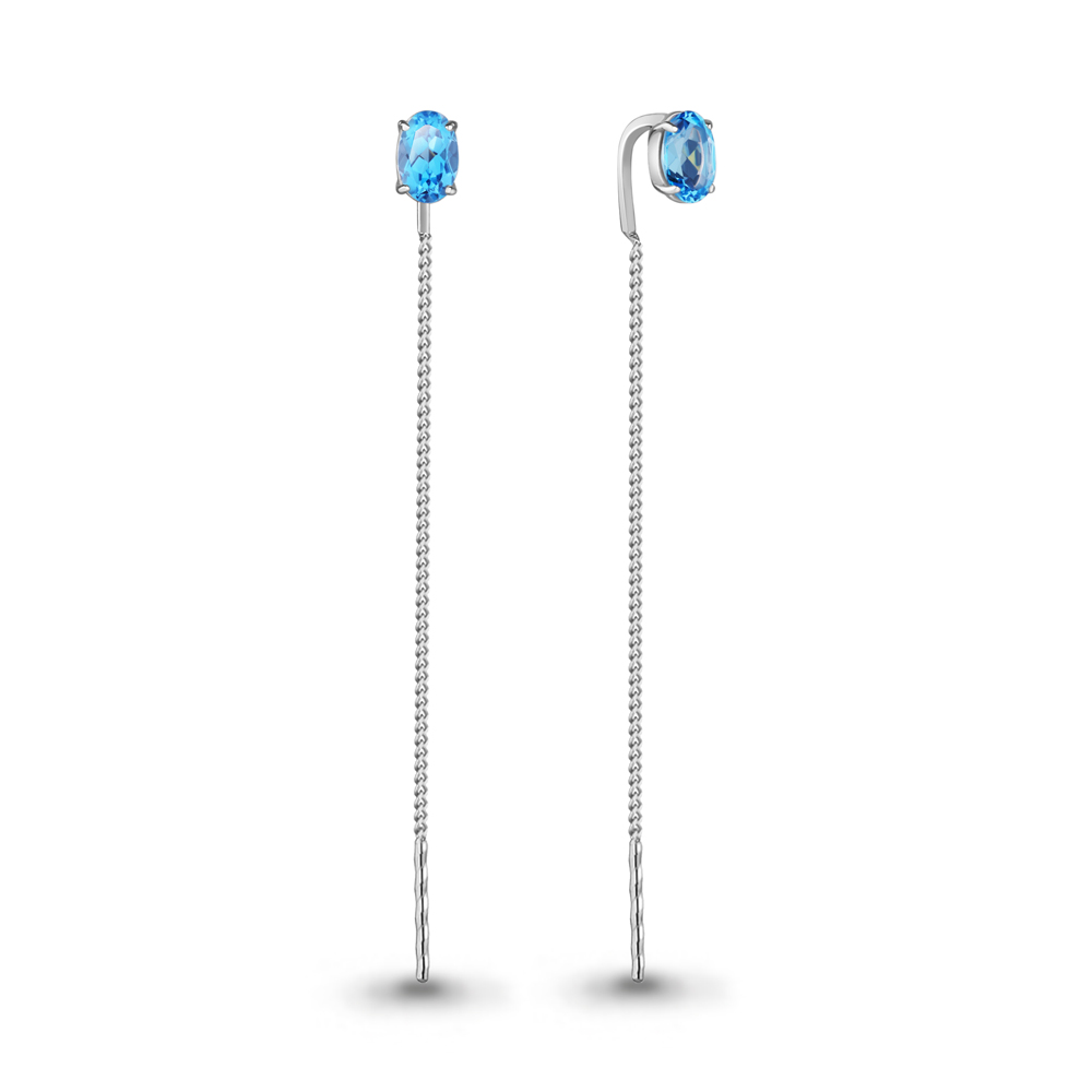 

Серьги из серебра с топазом Aquamarine Aquamarine 4753805_925_р, 4753805_925_р