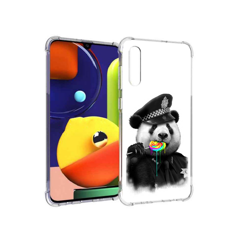 

Чехол MyPads Tocco для Samsung Galaxy A70 Панда полиция (PT128584.546.130), Прозрачный, Tocco