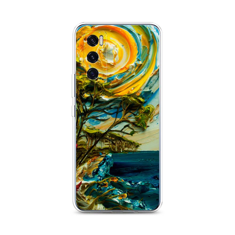 

Чехол для Vivo V20 SE "Солнце живопись", Желтый;синий, 263550-4