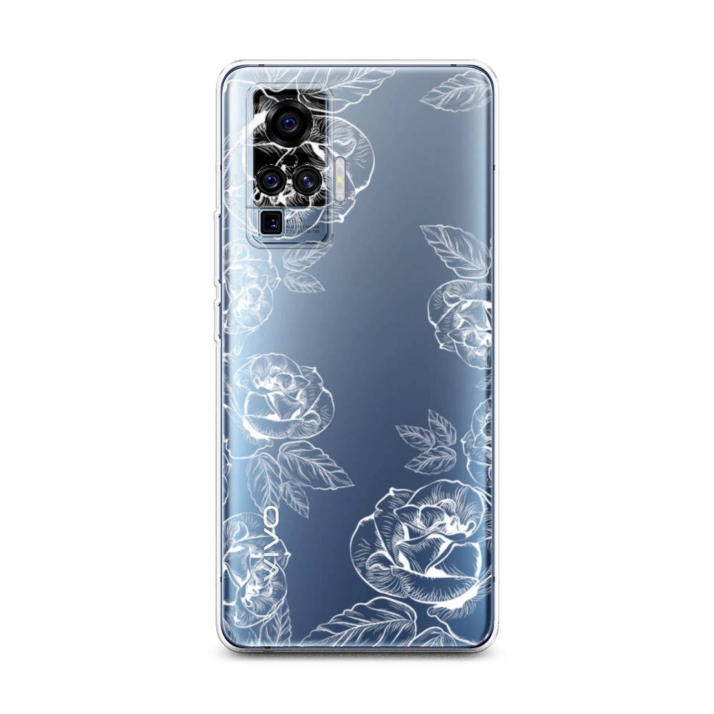 

Чехол на Vivo X50 Pro "Розы графика", Черный;серый, 262350-2