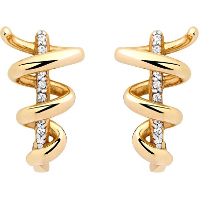 

Серьги из желтого золота Эстет 01С1311615, фианит, 01С1311615