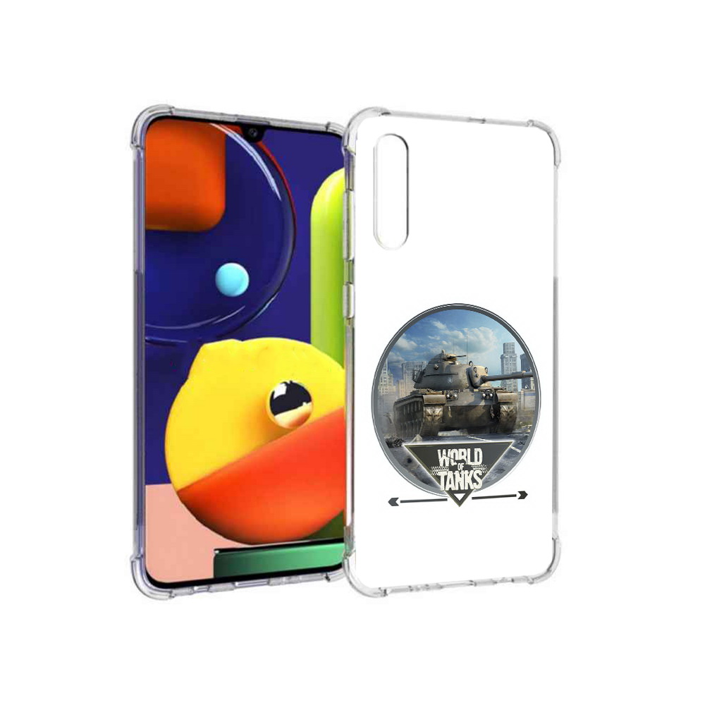 

Чехол MyPads Tocco для Samsung Galaxy A70 Мир танков (PT128584.546.119), Прозрачный, Tocco