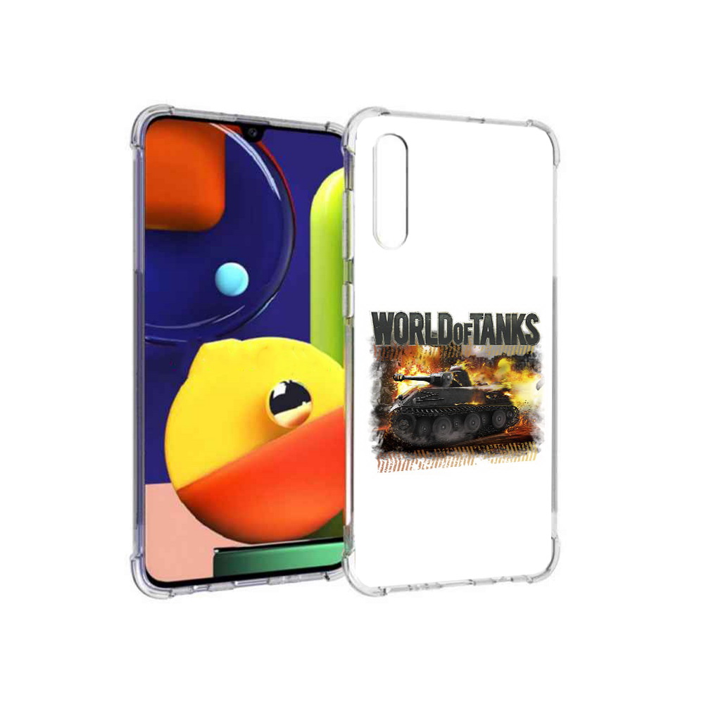 

Чехол MyPads Tocco для Samsung Galaxy A70 Мир танков-2 (PT128584.546.118), Прозрачный, Tocco