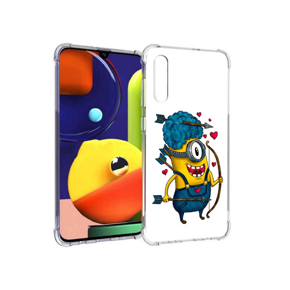 

Чехол MyPads Tocco для Samsung Galaxy A70 Миньон купидон (PT128584.546.117), Прозрачный, Tocco
