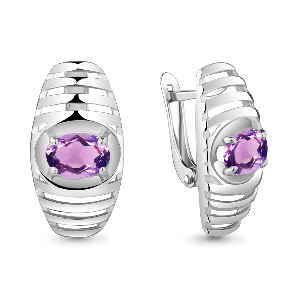 

Серьги из серебра с аметистом Aquamarine Aquamarine 4752004_925_р, 4752004_925_р