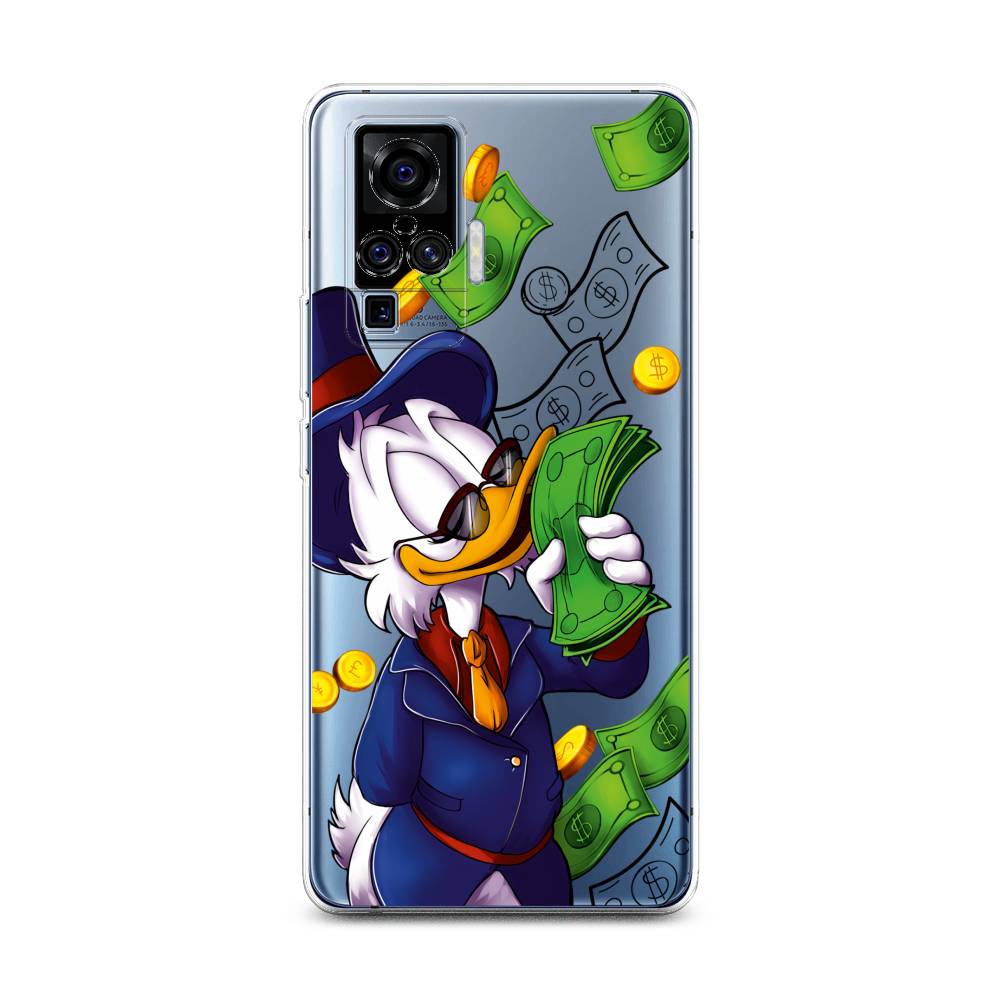 

Чехол на Vivo X50 Pro "Scrooge McDuck with Money", Синий;зеленый;белый, 262350-6