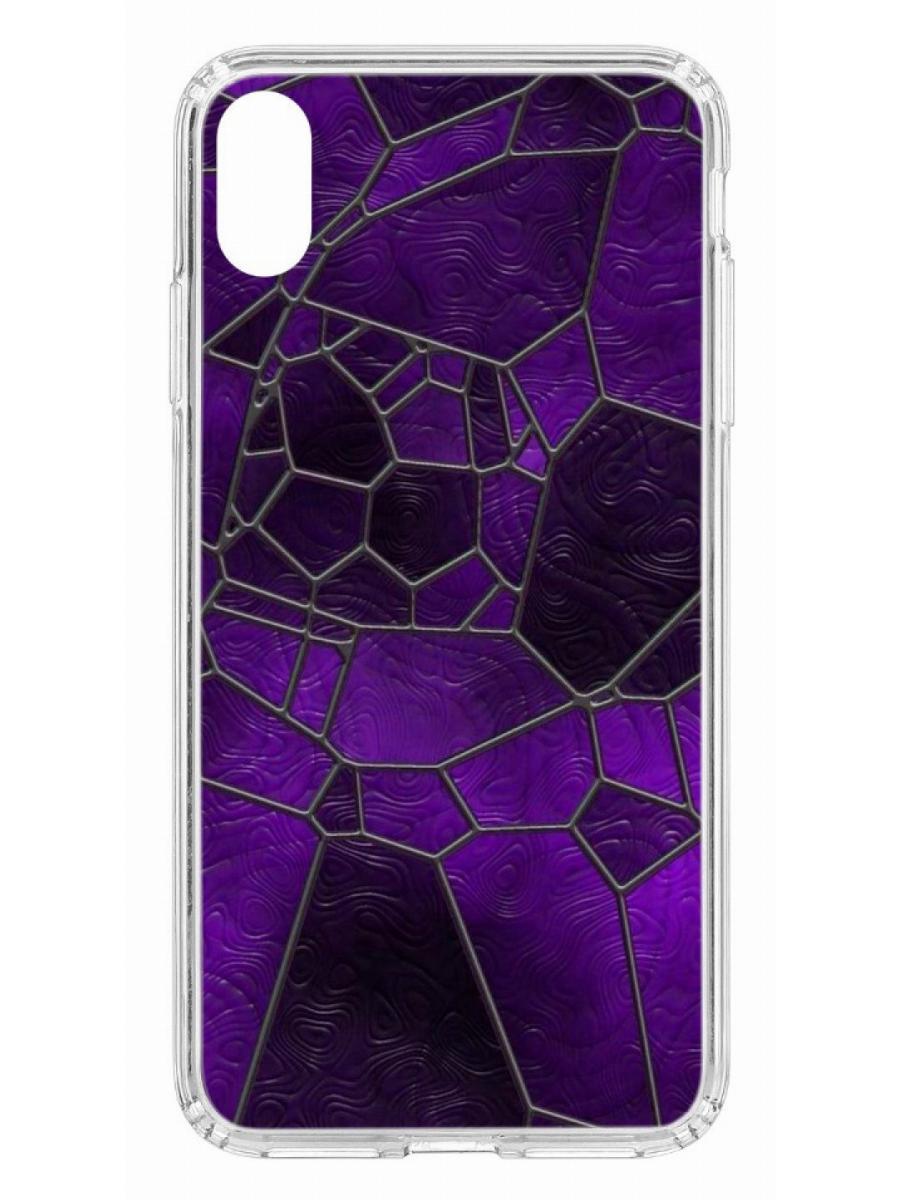 

Чехол на Apple iPhone XS Max Kruche Print Витраж, Прозрачный;разноцветный;черный;белый