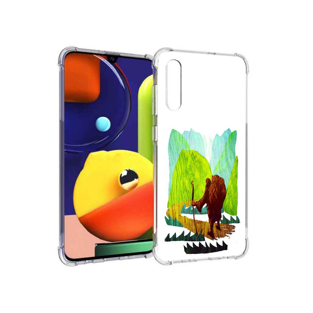 

Чехол MyPads Tocco для Samsung Galaxy A70 Лесная тропа (PT128584.546.106), Прозрачный, Tocco