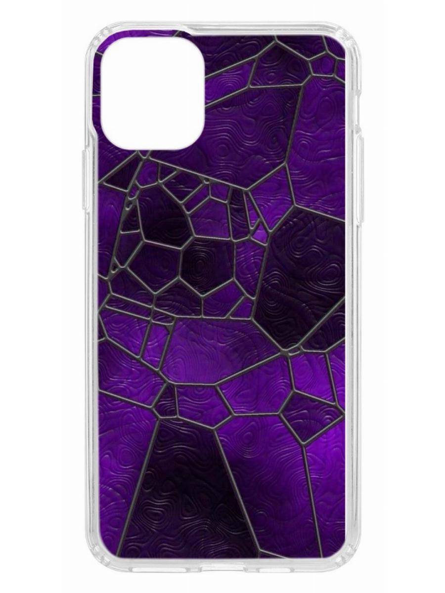 

Чехол на Apple iPhone 11 Pro Max Kruche Print Витраж, Прозрачный;разноцветный;черный;белый