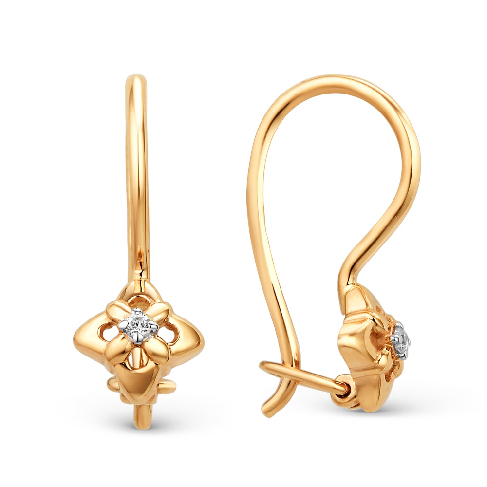 

Серьги из золота 585Gold 602001778, фианит, 602001778