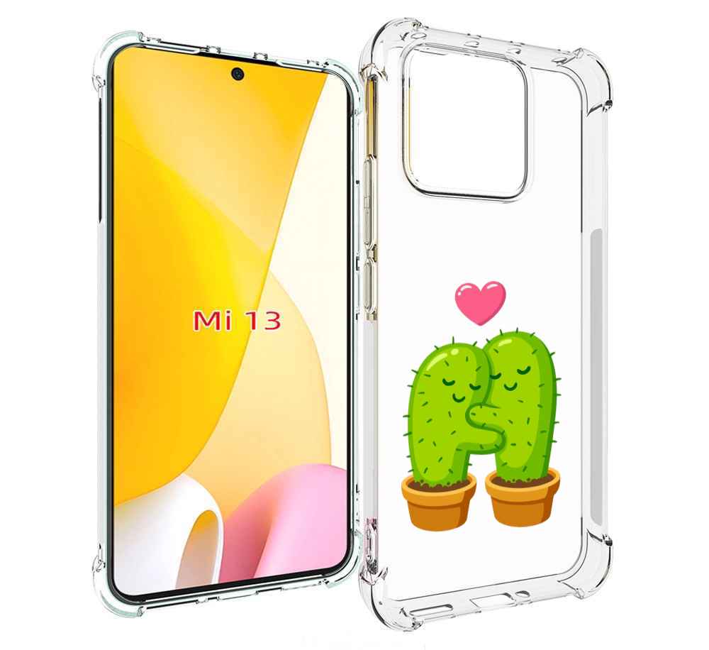 

Чехол MyPads Влюбленные-кактусы для Xiaomi 13, Прозрачный, Tocco