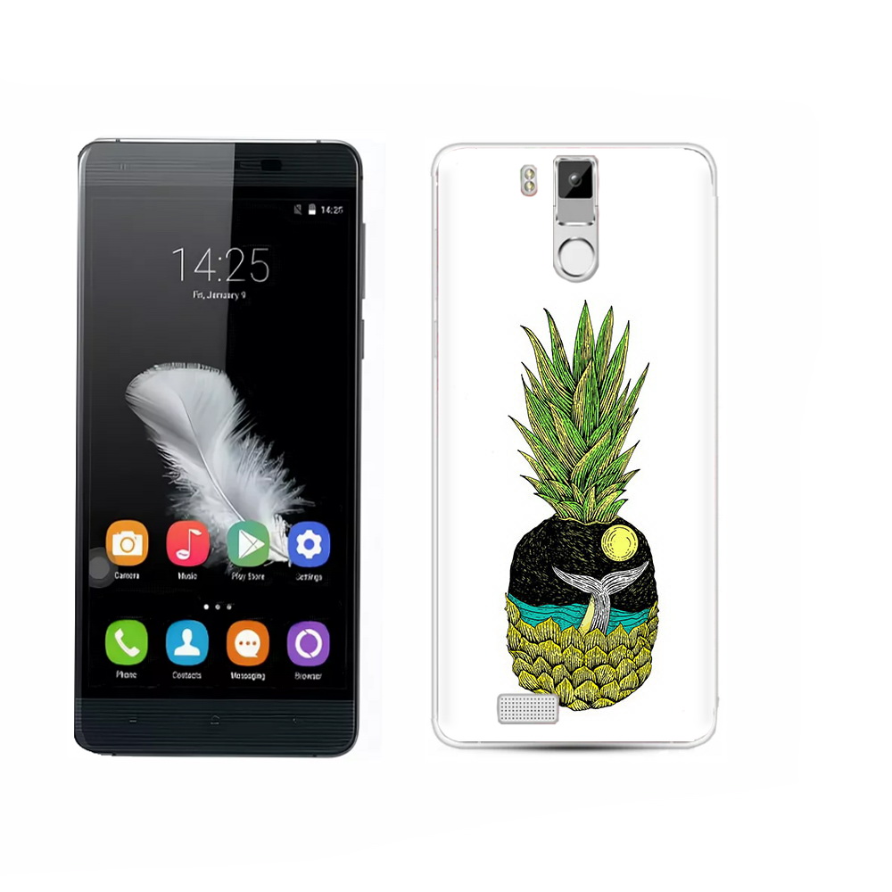 

Чехол MyPads Tocco для Oukitel K6000 Pro ананас с китом, Прозрачный, Tocco