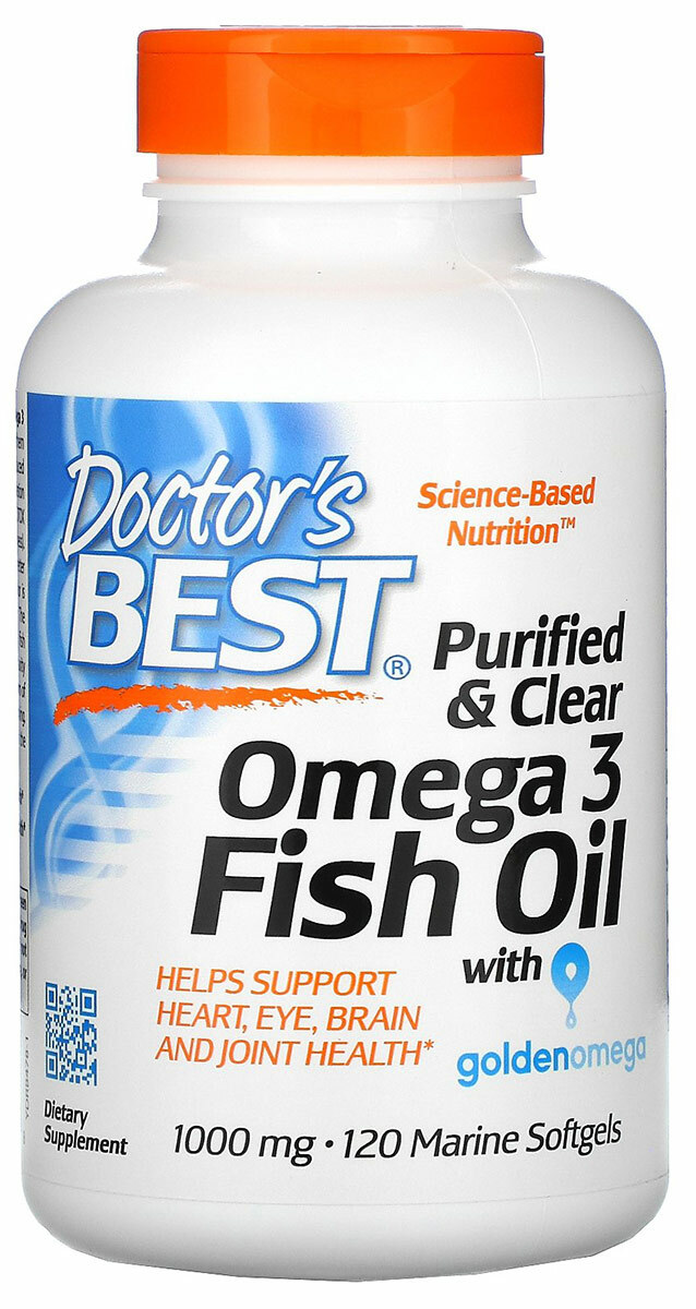 Doctor's Best Omega 3 Fish Oil капсулы 1000 мг 120 шт.