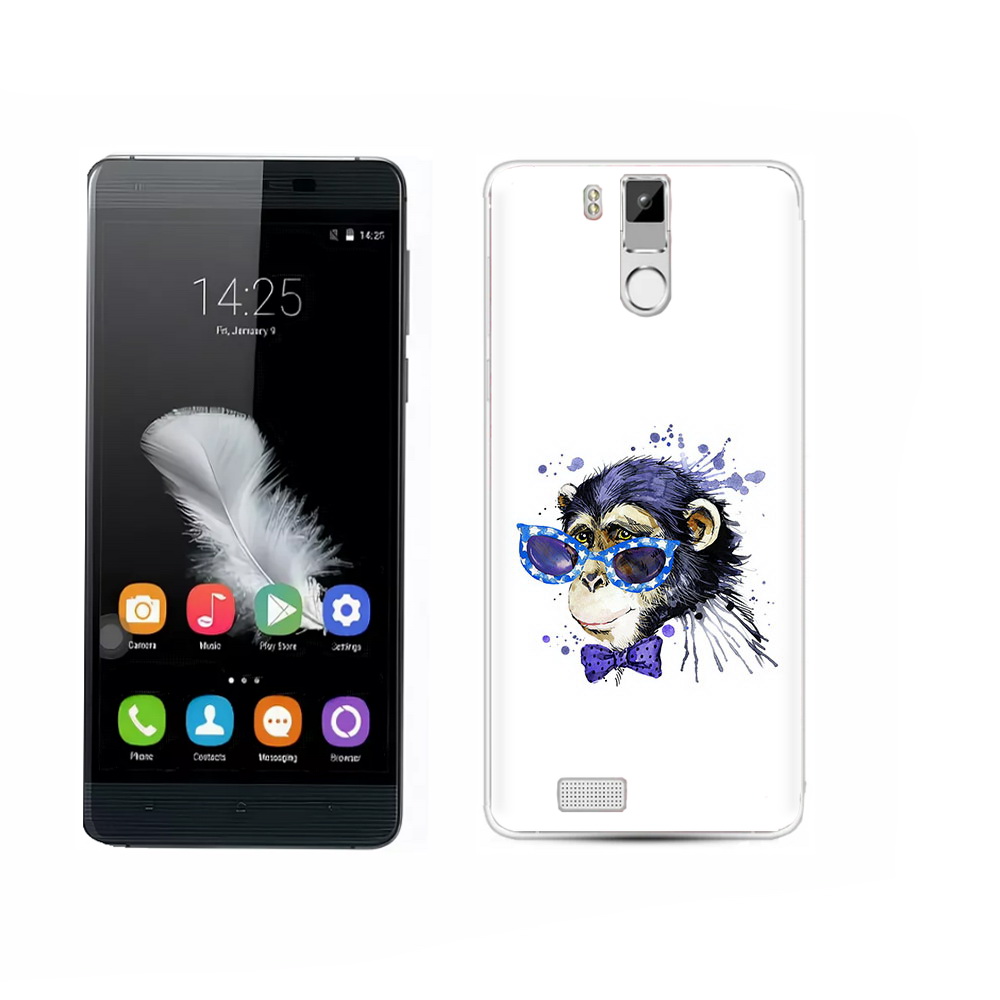 

Чехол MyPads Tocco для Oukitel K6000 Pro акварельная обезьяна, Прозрачный, Tocco