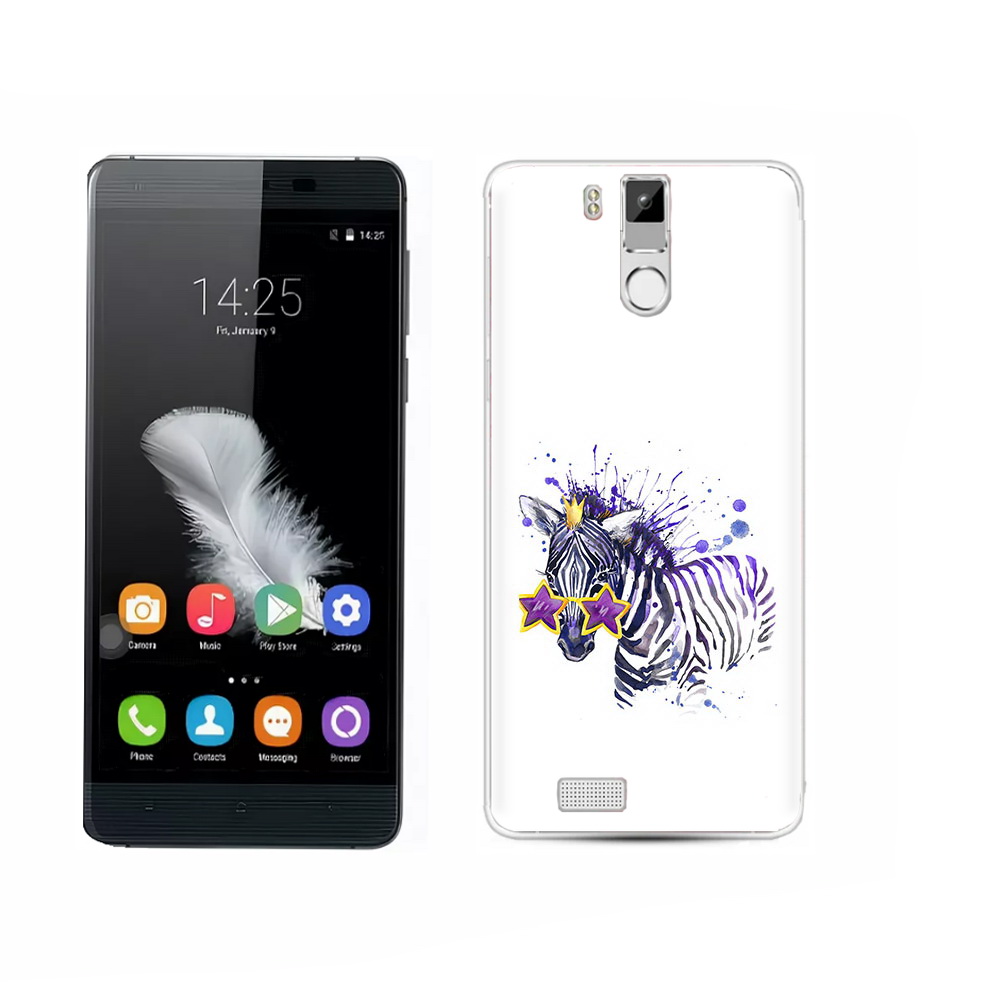 

Чехол MyPads Tocco для Oukitel K6000 Pro акварельная зебра, Прозрачный, Tocco