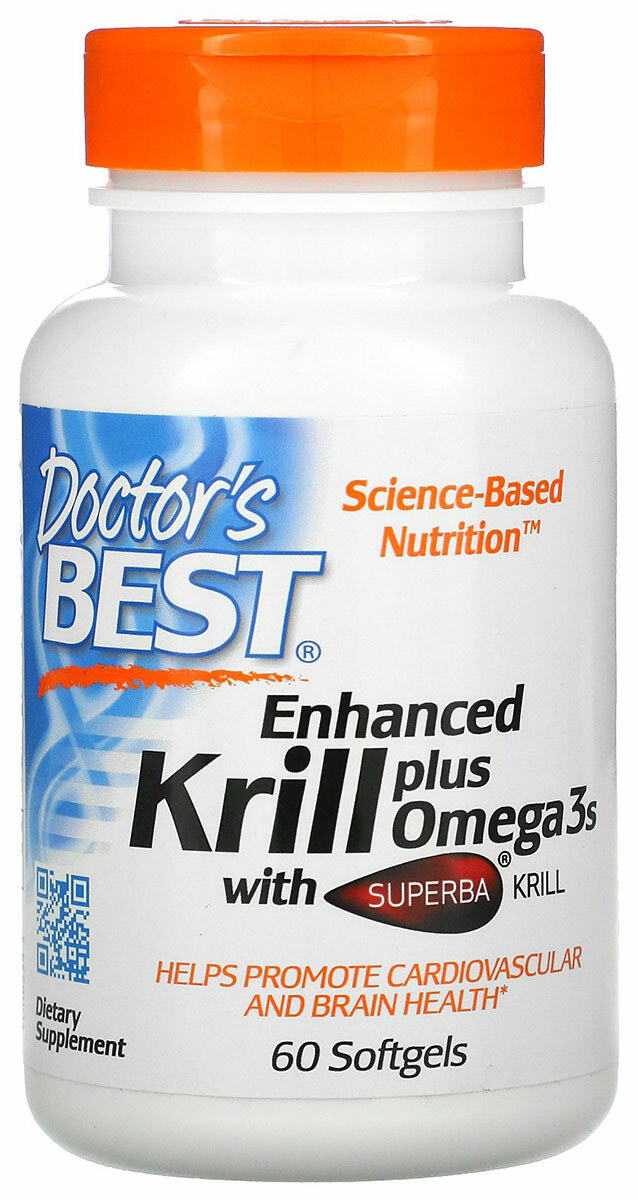 фото Doctor's best enhanced krill plus with omega-3 капсулы 60 шт.