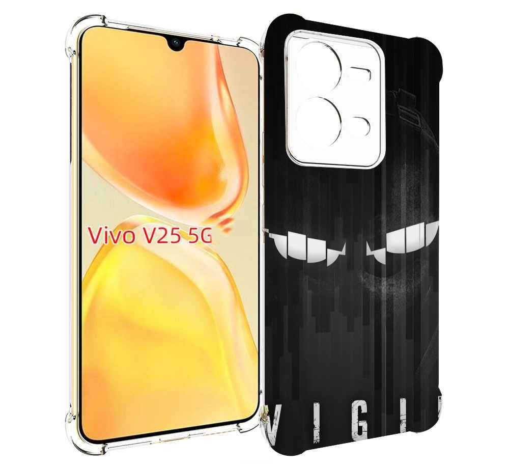 

Чехол MyPads глаза-в-ночи для Vivo V25 5G / V25e, Прозрачный, Tocco