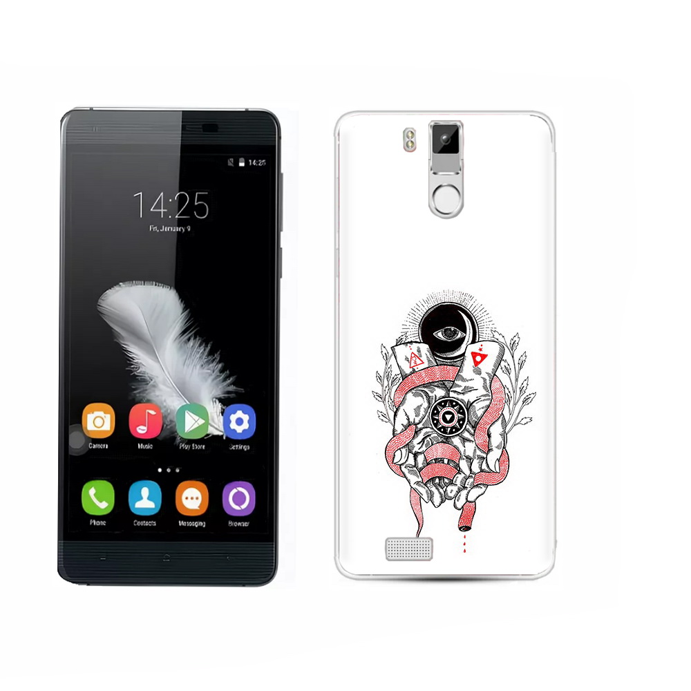 

Чехол MyPads Tocco для Oukitel K6000 Pro абстрация связанные руки, Прозрачный, Tocco