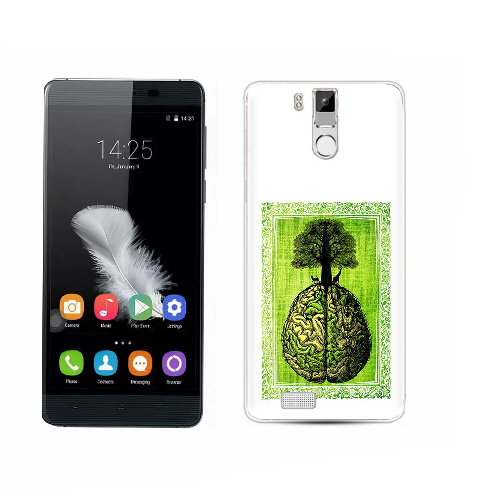

Чехол MyPads Tocco для Oukitel K6000 Pro абстракция здоровый мозг, Прозрачный, Tocco