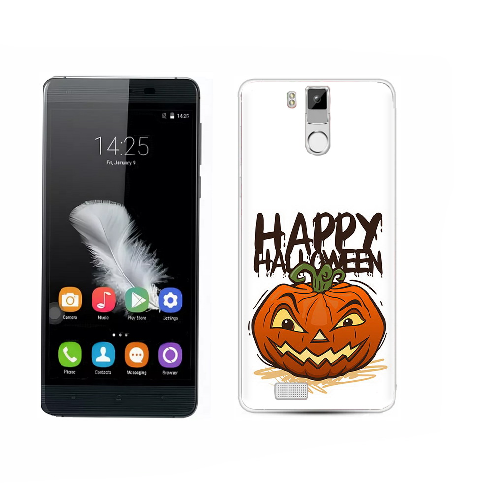 

Чехол MyPads Tocco для Oukitel K6000 Pro Хэллоуин счастливый, Прозрачный, Tocco