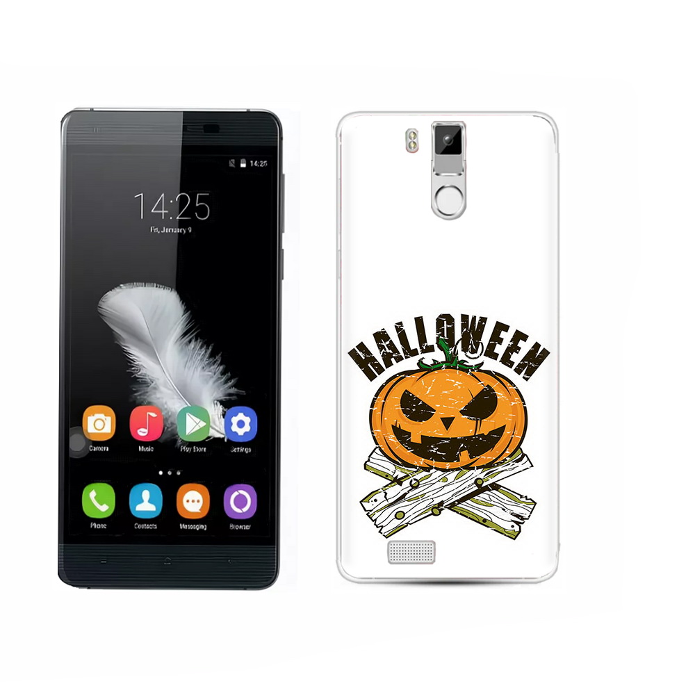 

Чехол MyPads Tocco для Oukitel K6000 Pro Хэллоуин доски тыква, Прозрачный, Tocco