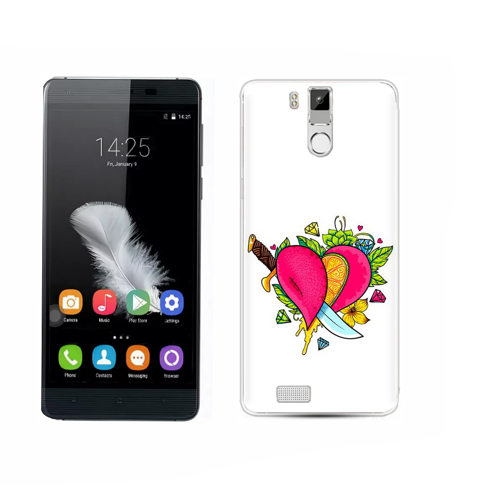 

Чехол MyPads Tocco для Oukitel K6000 Pro Фруктовое сердце, Прозрачный, Tocco