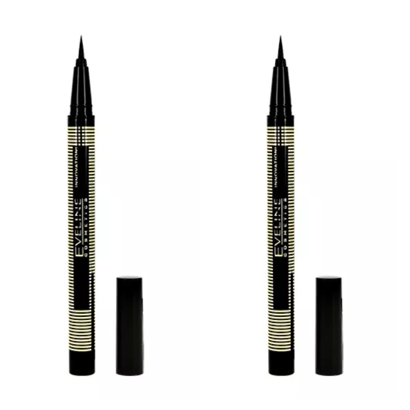 Подводка для глаз Eveline Cosmetics Precise Brush Liner чёрная 2 шт