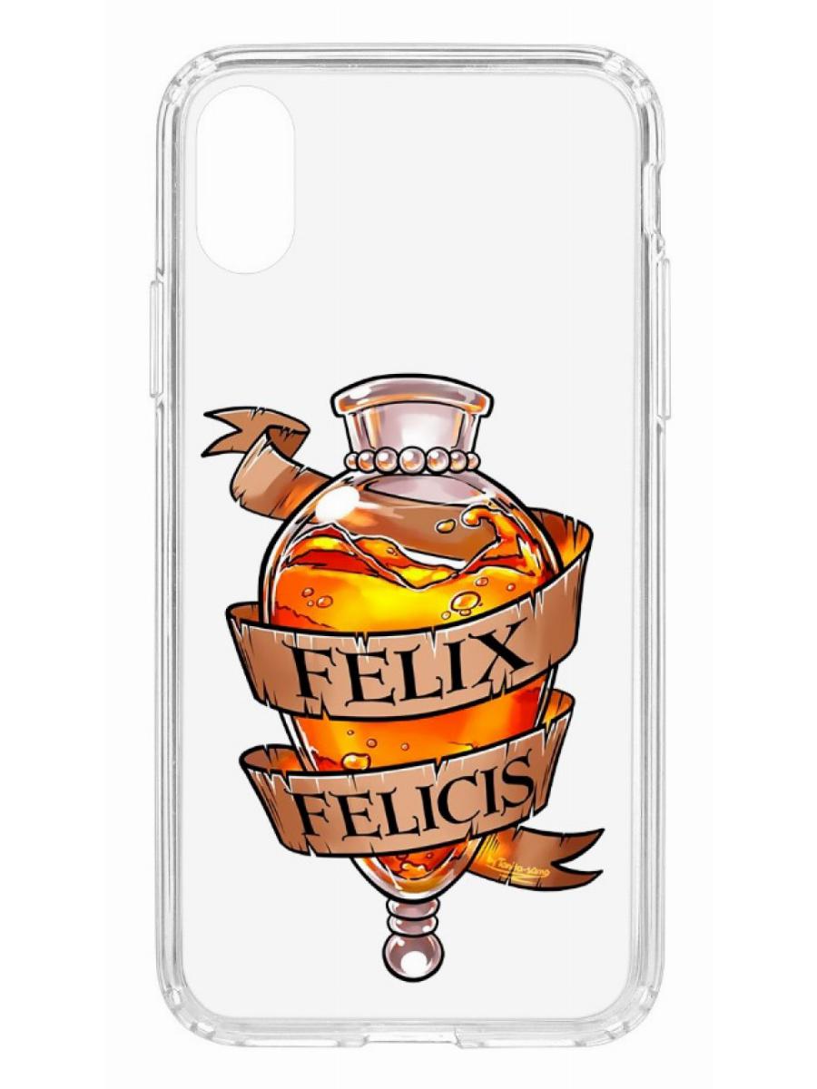 

Чехол для iPhone X/XS КRUЧЕ Print Felix Felicis прозрачный с рисунком