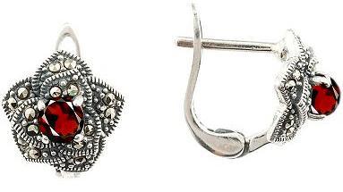 

Серьги из серебра с гранатом Марказит HE841-8685, HE841-8685