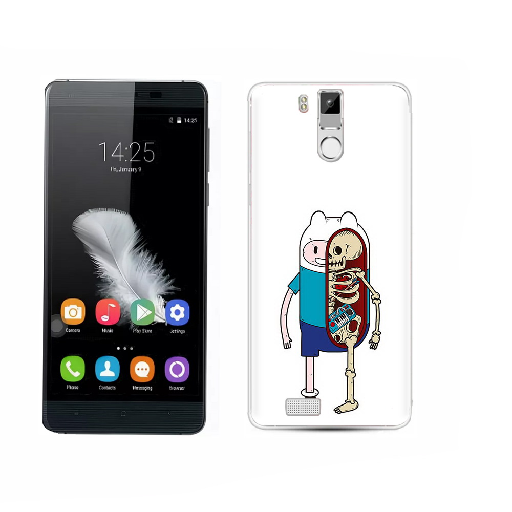 

Чехол MyPads Tocco для Oukitel K6000 Pro Финн скелет, Прозрачный, Tocco