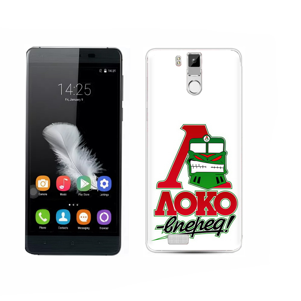 

Чехол MyPads Tocco для Oukitel K6000 Pro ФК локо вперед, Прозрачный, Tocco