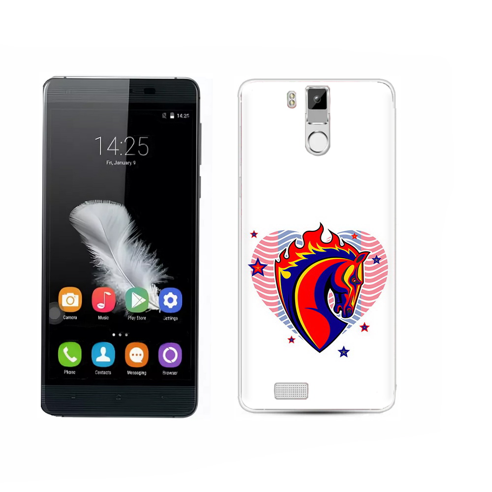 

Чехол MyPads Tocco для Oukitel K6000 Pro ФК ЦСЛ Лошадь, Прозрачный, Tocco