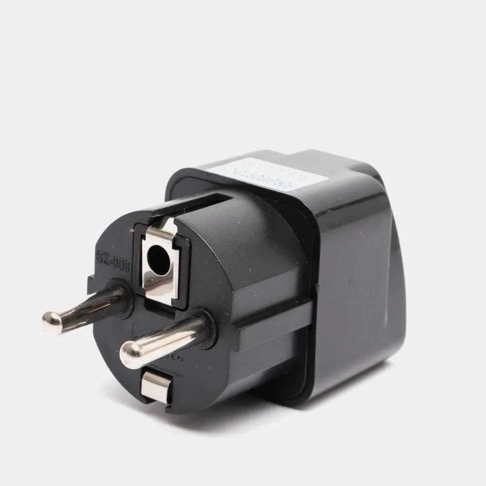 Адаптер сетевой на евровилку GSMIN Travel Adapter HHT603-K BT926201, 250 В, 10А, черный