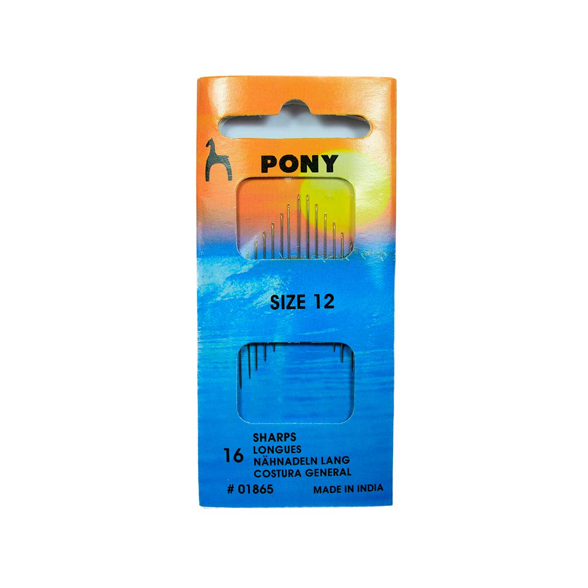 

01865 Иглы швейные с острым кончиком № 12, 16 шт PONY