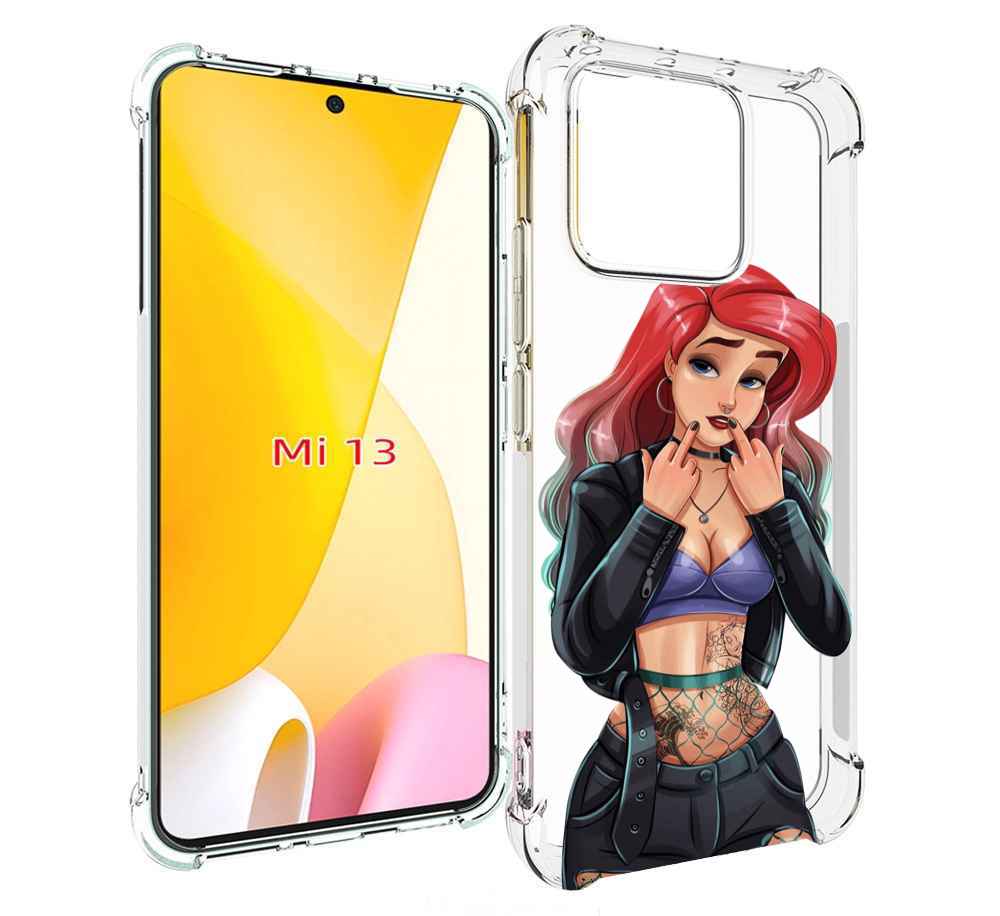 

Чехол MyPads Ариэль-русалочка-готика для Xiaomi 13, Прозрачный, Tocco