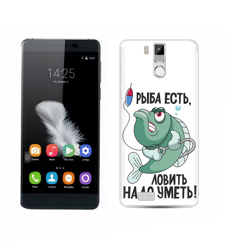 

Чехол MyPads Tocco для Oukitel K6000 Pro Рыба есть ,ловить надо уметь, Прозрачный, Tocco