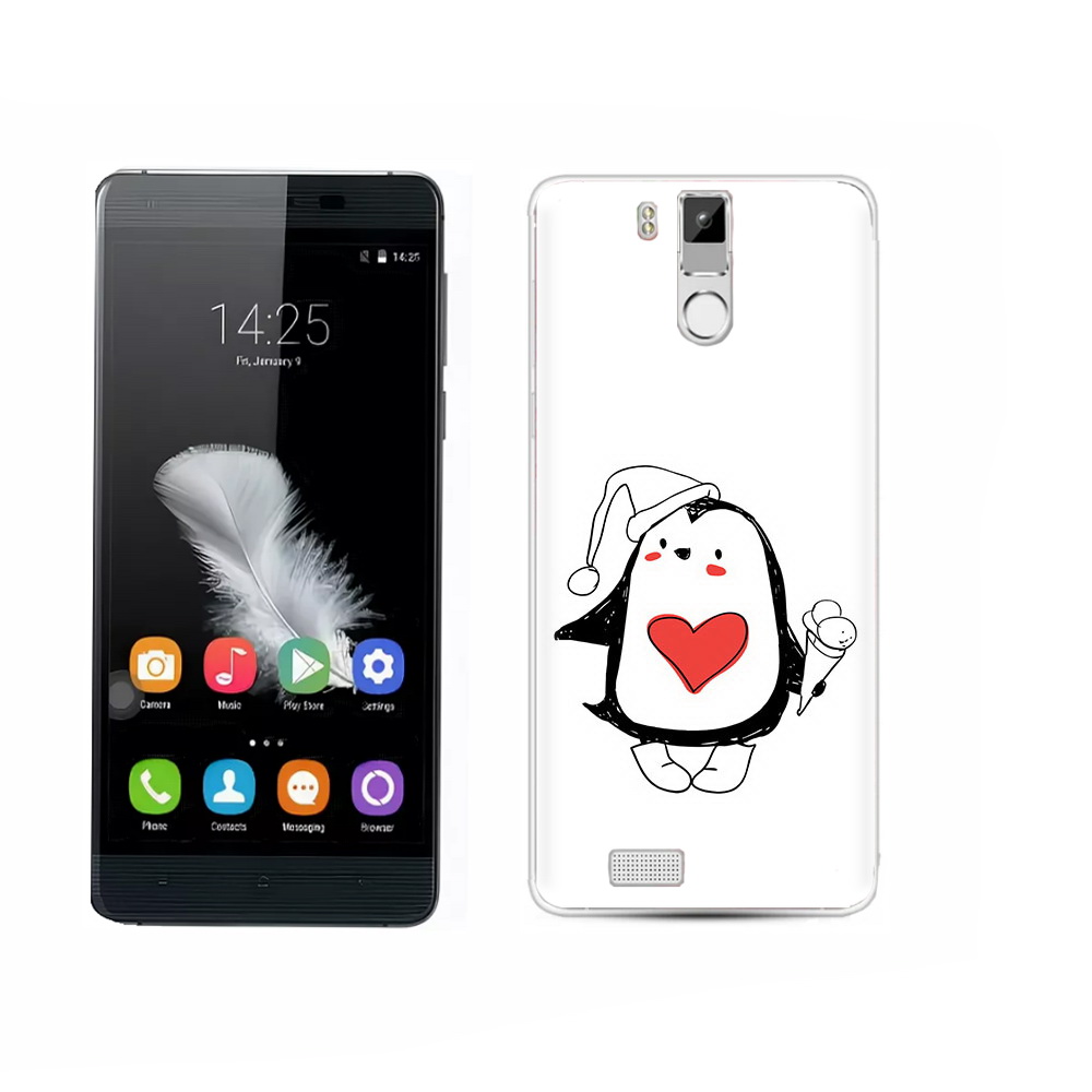 

Чехол MyPads Tocco для Oukitel K6000 Pro Пингвин с мороженым, Прозрачный, Tocco