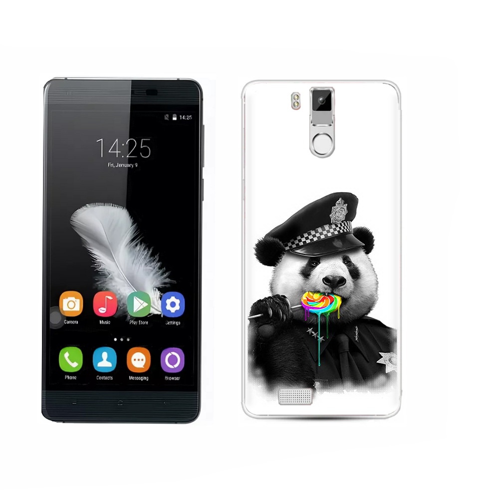 

Чехол MyPads Tocco для Oukitel K6000 Pro Панда полиция, Прозрачный, Tocco