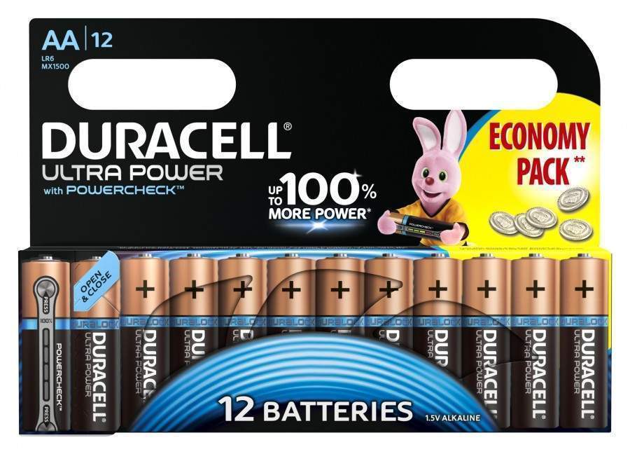 фото Элемент питания duracell ultra power lr6 bl12 (арт. 678847)