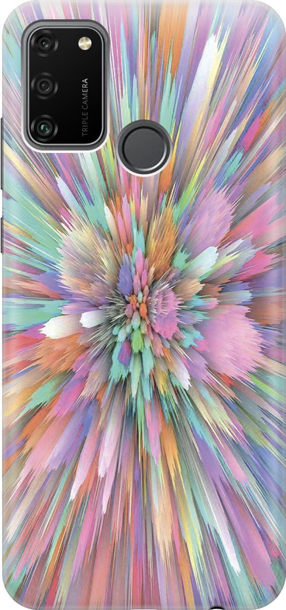 

Силиконовый чехол на Honor 9A с принтом "Красочный взрыв", Голубой;розовый, 6408