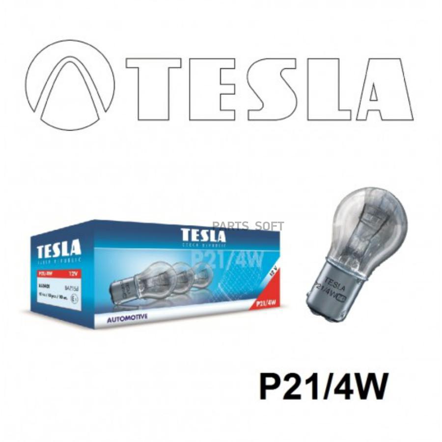 Лампа Накаливания P21/4w S25 12v 21/4w Baz15d TESLA арт. B52401