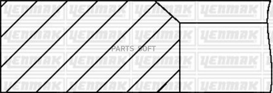 

YENMAK '9109496000 Кольца поршневые к-т на цилиндр STD 1,20x1,20x2,00 1шт