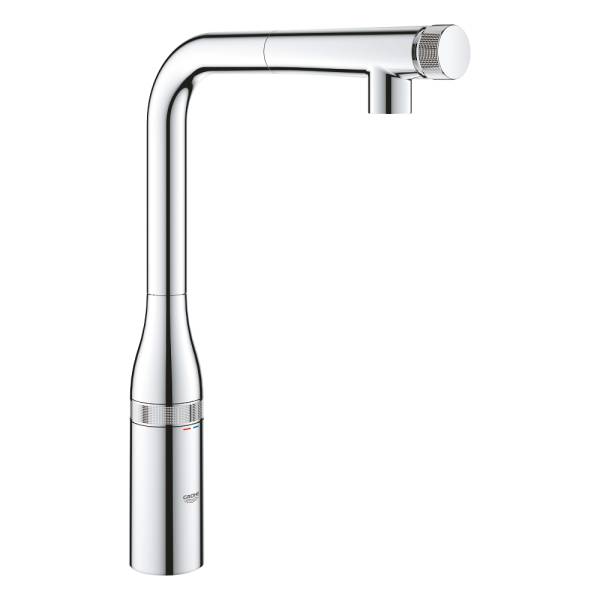 

Смеситель для кухонной мойки GROHE Accent Smart Control, выдвижной излив, хром (30444000), 30444000