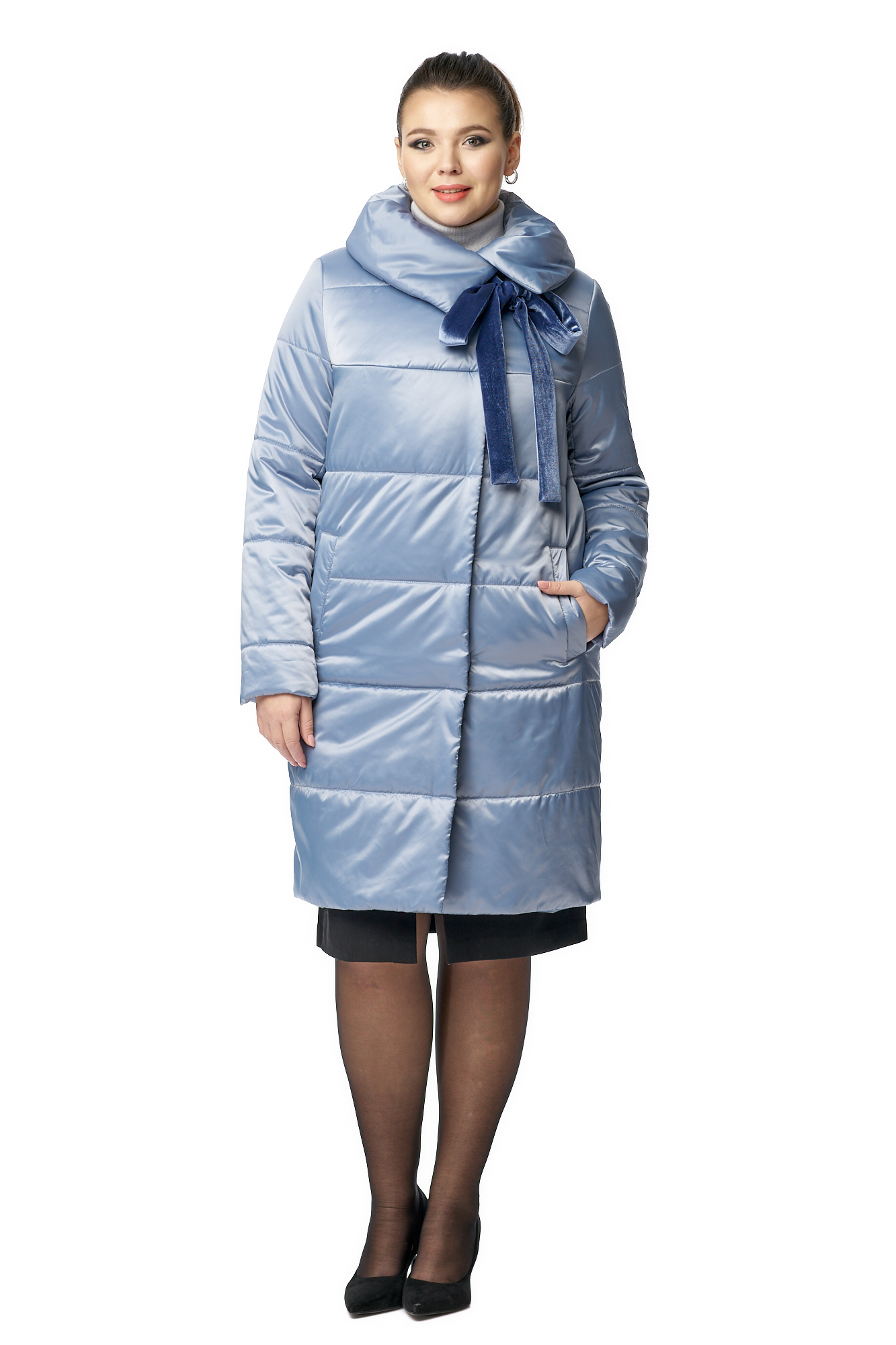 

Пальто женское МОСМЕХА 8009868 голубое 54 RU, 8009868