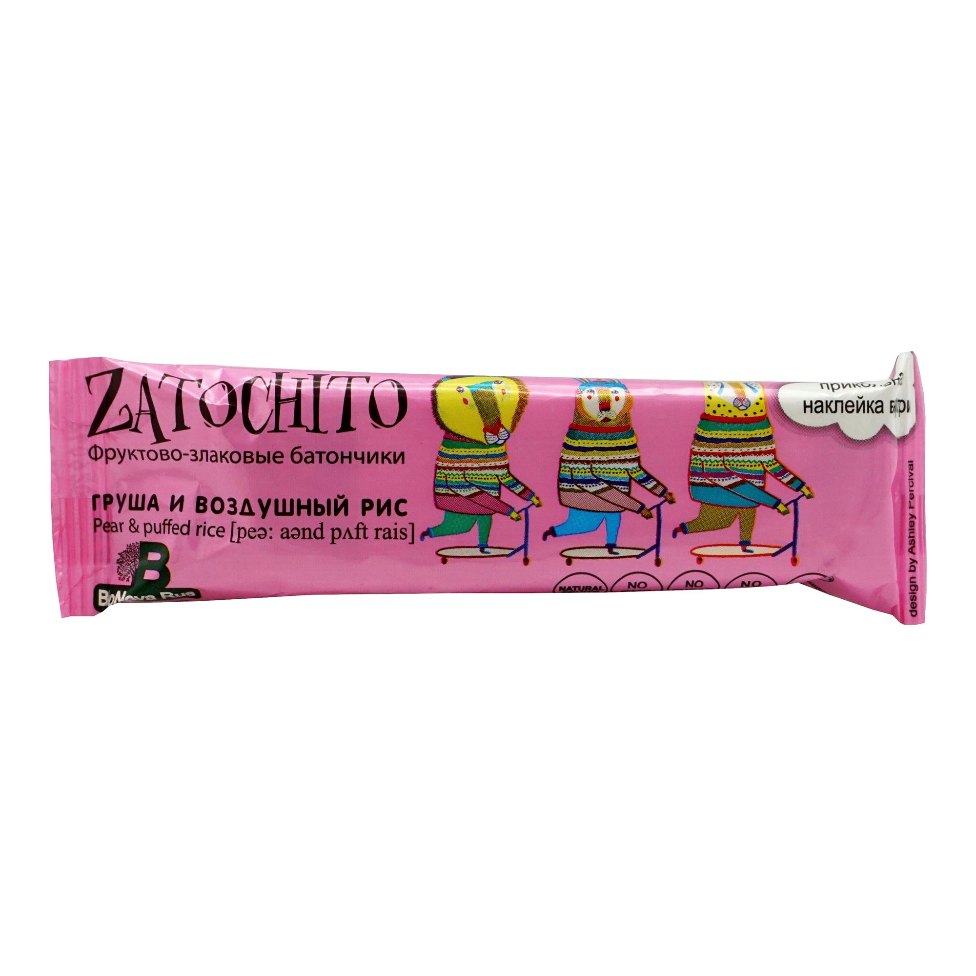 

Батончик Zatochito фруктово-злаковый груша и воздушный рис 22 г