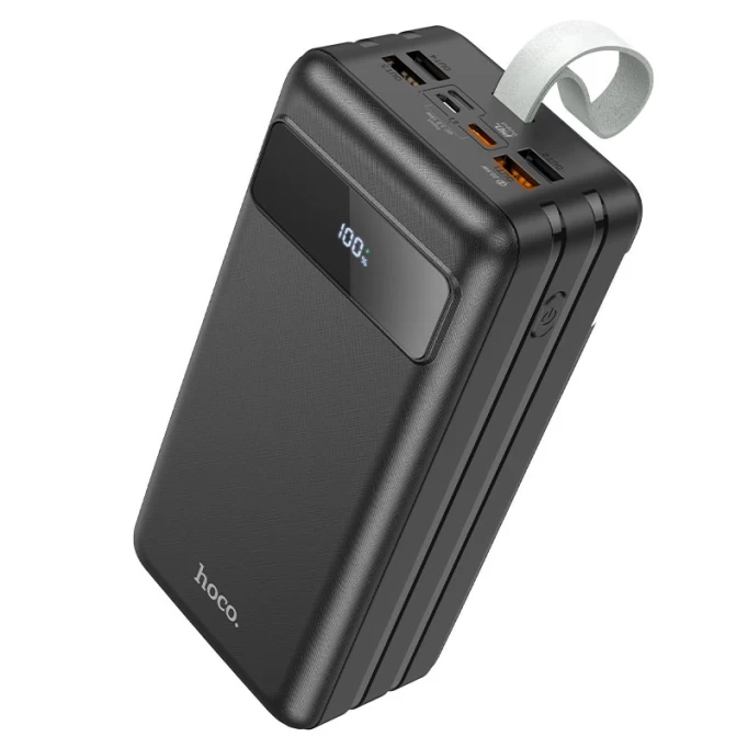 

Внешний аккумулятор Hoco J86B 60000 mAh с фонарем и быстрой зарядкой, черный, Hoco J86B
