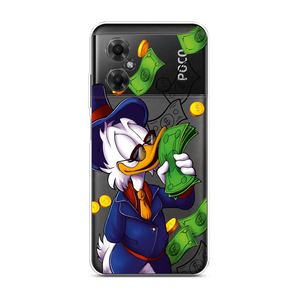 

Чехол на Xiaomi Poco M4 5G "Scrooge McDuck with Money", Синий;зеленый;белый, 316550-6