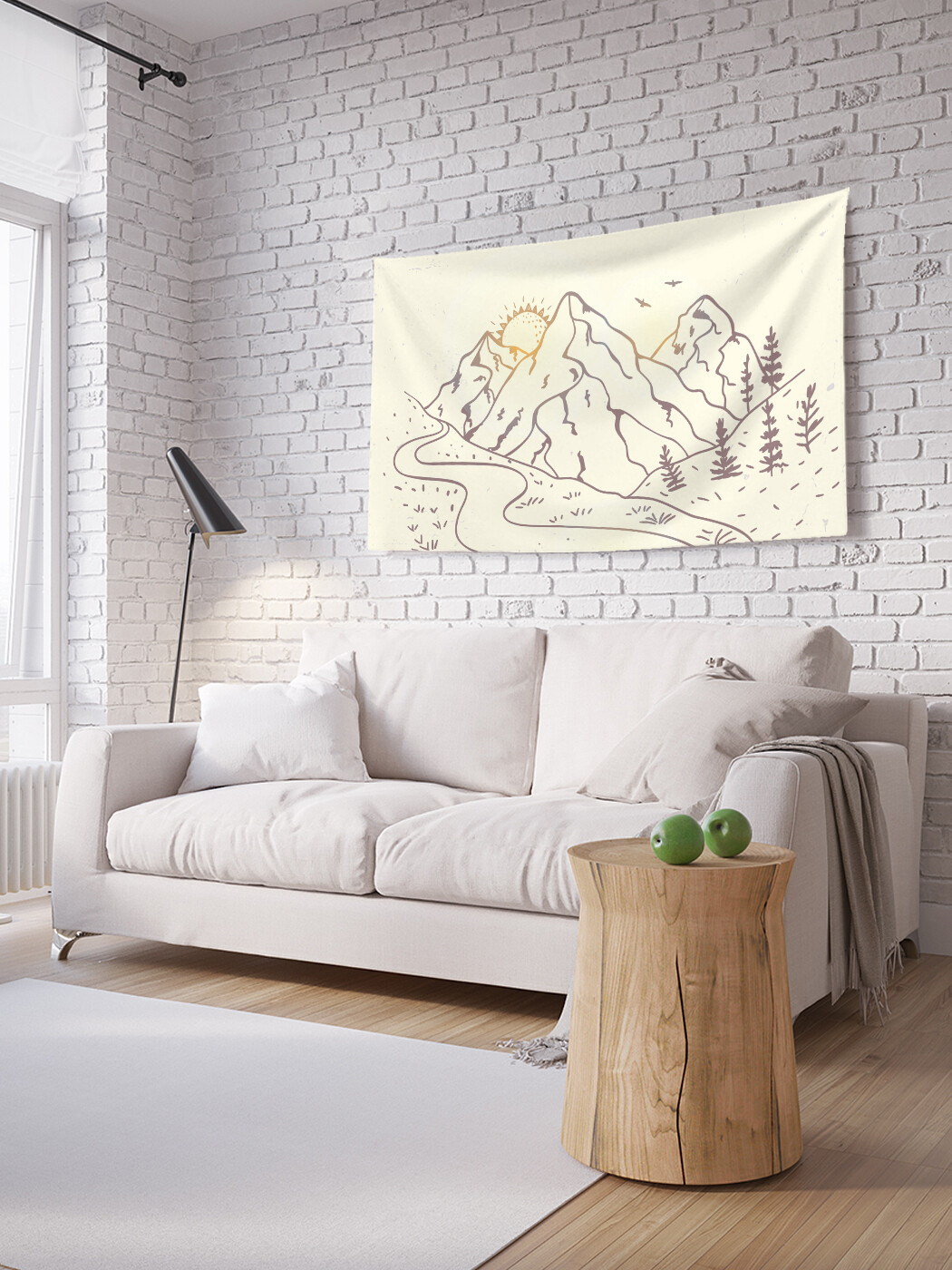 

Горизонтальное фотопанно JoyArty Путешествие в горы, из ткани, 150х200 см