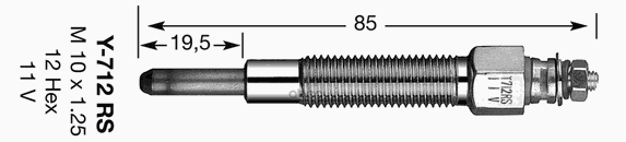 

Свеча Накала Ford/Nissan 2.3/2.7D NGK 6140